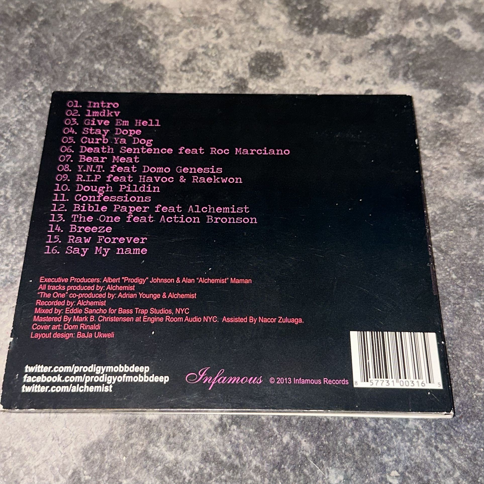 PRODIGY×ALCHEMIST – CD盤 アングラ HIPHOP PRODIGY×ALCHEMIST – CD盤 アングラ HIPHOP