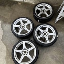 17” Racing Hart Type C2 5-spoke wheels Rims - Perfect for Honda Civic - JDM Authentic