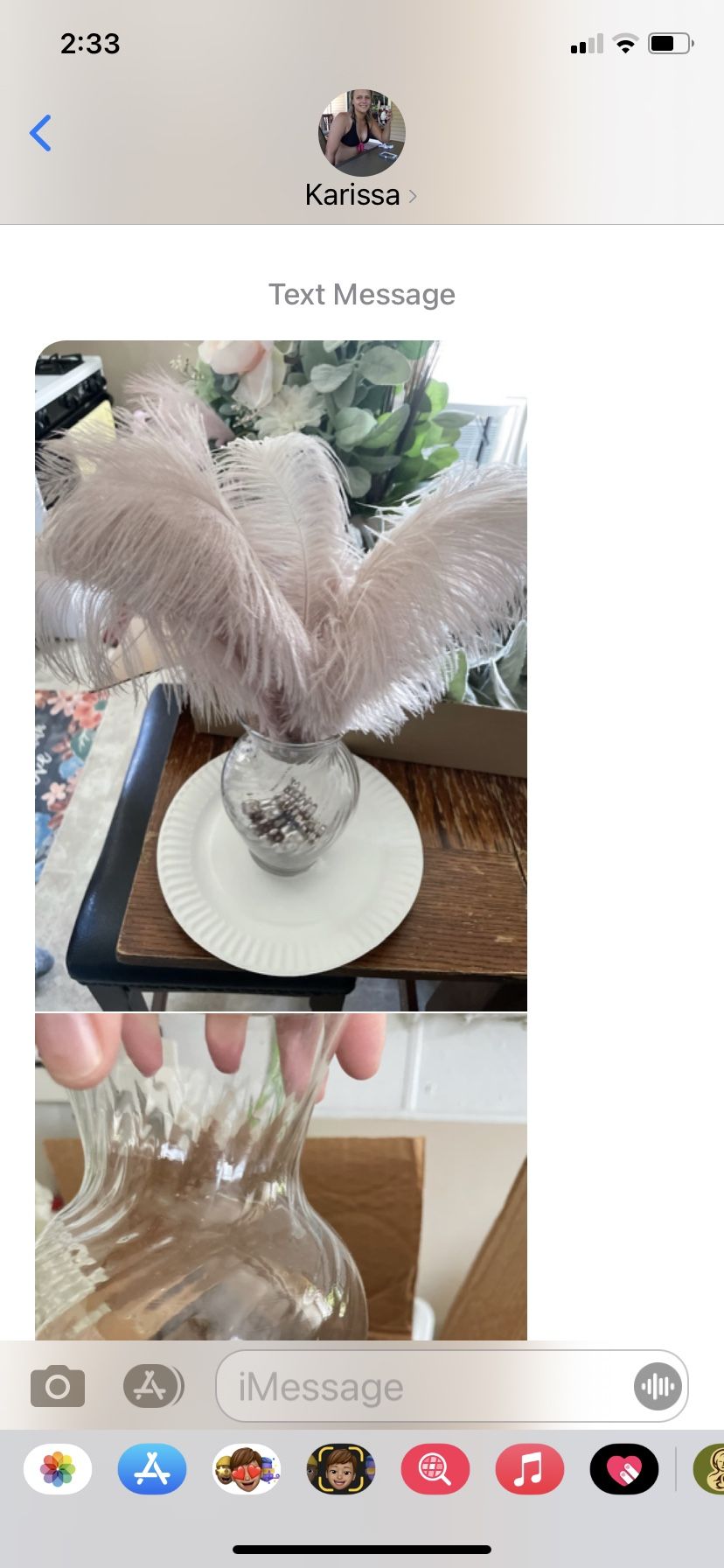 5–centerpieces With Feathers And Water Beads