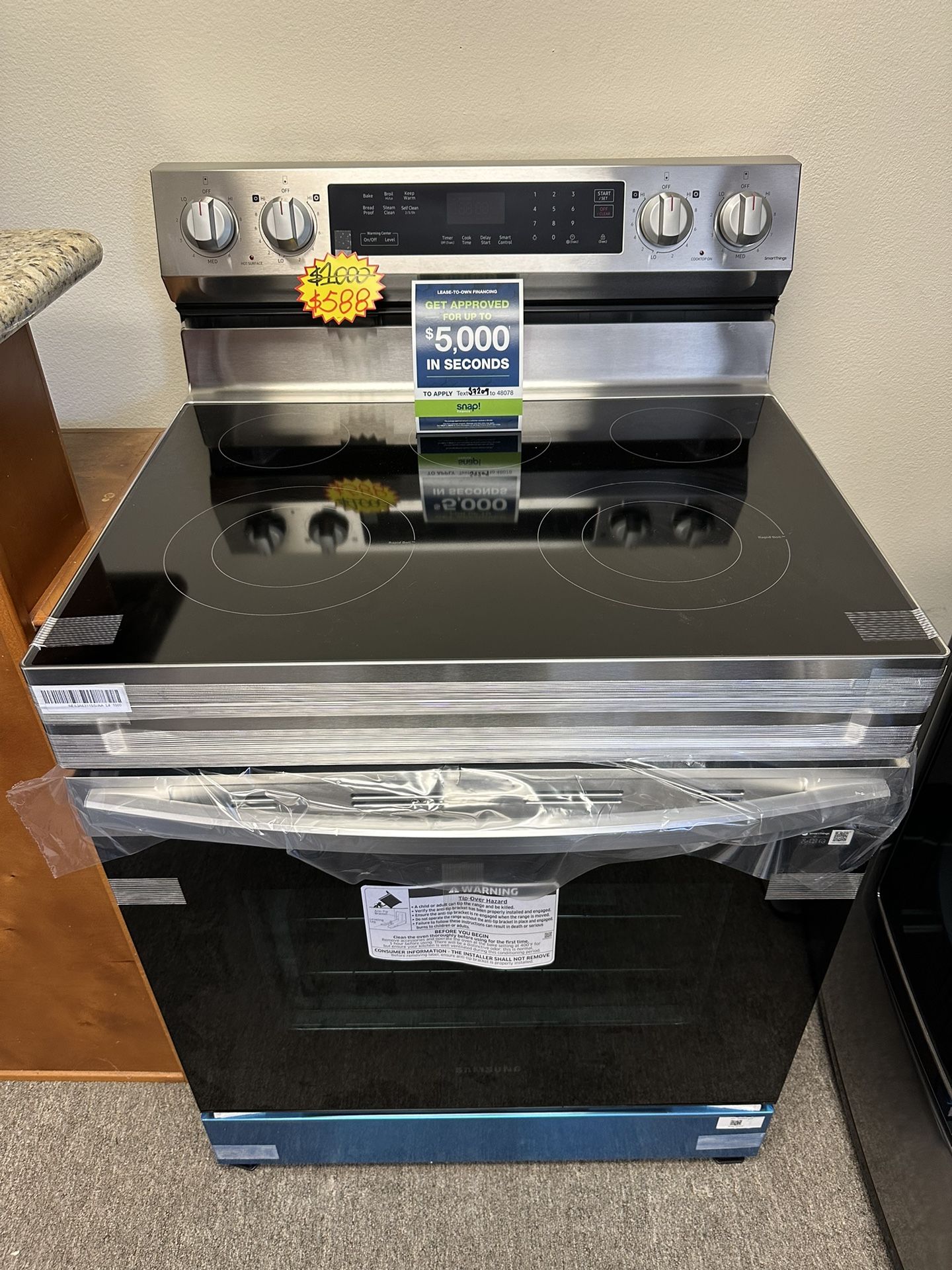 🔥Samsung 6.3 cu. ft. Smart Freestanding Electric Range🔥
