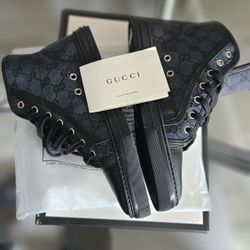 Gucci Monogram High Top Sneakers

