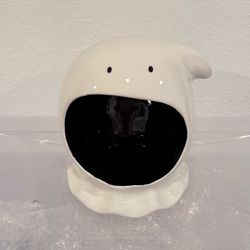 Maxcera Wide Mouth Ghost Halloween Candy Dish Ceramic Bowl