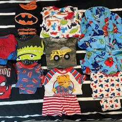 Pajamas For 4 Year Boy -9 Ct and a robe