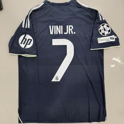 Vini jr soccer jersey away kit 2025/26