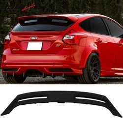 Fits 2012-2018 Ford Focus Hatchback 4-Door OE Style Rear Roof Spoiler Wing Unpainted