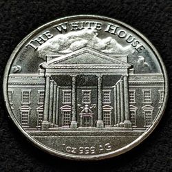Donald J Trump White House design 1 Troy ounce .999 pure silver rounds