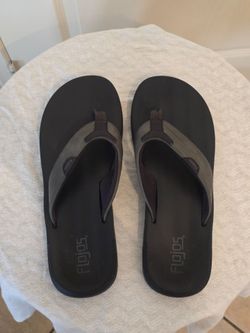 Men's Flojos Black Flip Flop Sandals