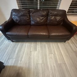 Leather 3 Piece Sofa Set 