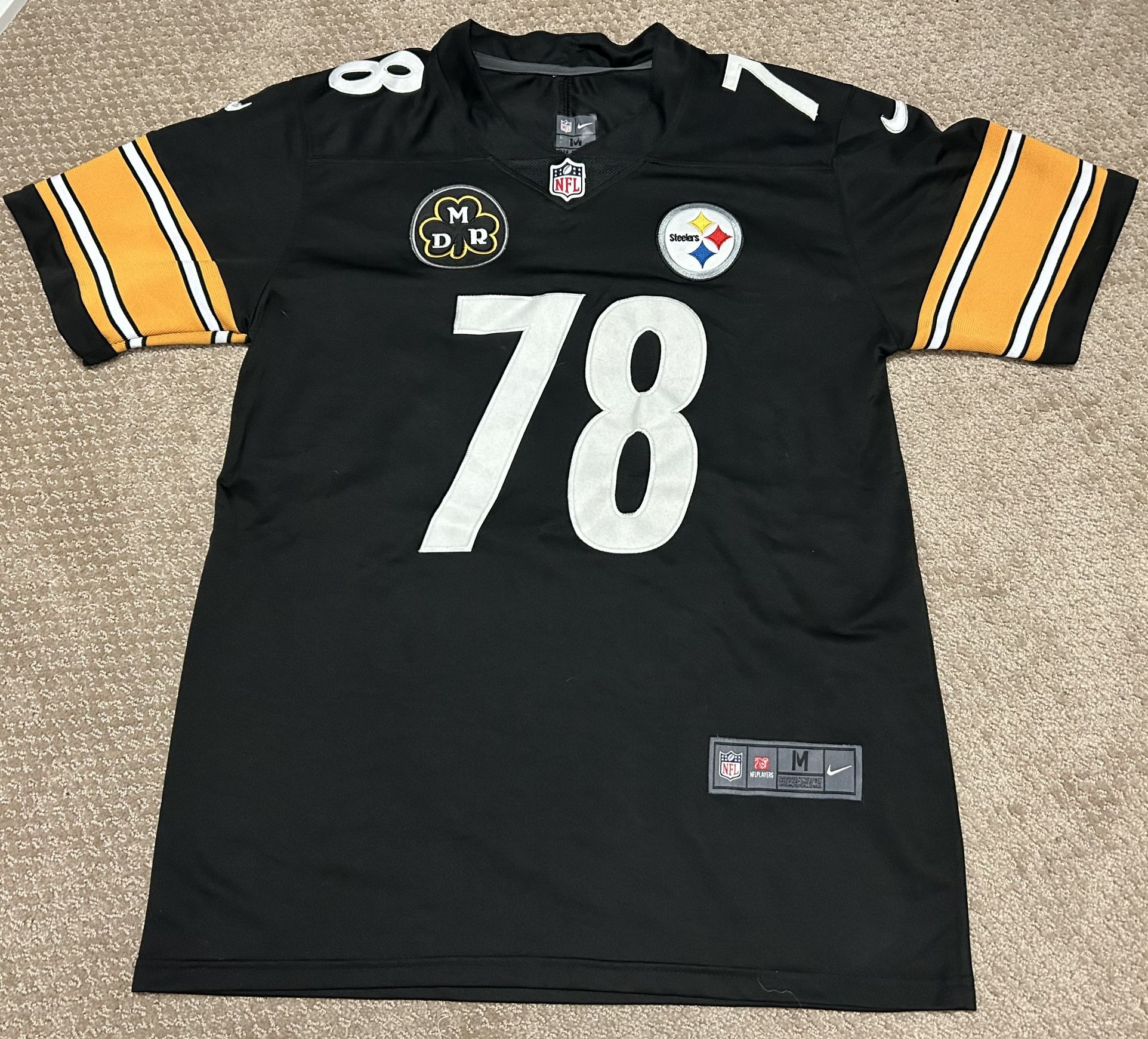 Authentic Nike Pittsburgh Steelers Villanueva Jersey Sz M Rooney Patch On Field