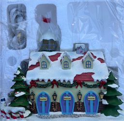 Christmas Village Reindeer Stable Building