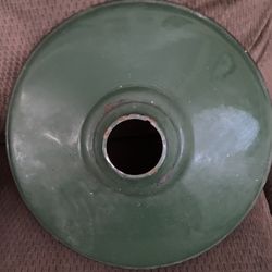 Vintage Green Enamel Barn House Lampshade