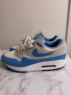Nike Air Max 1 Men's Size 10  White/ University Blue Sneakers