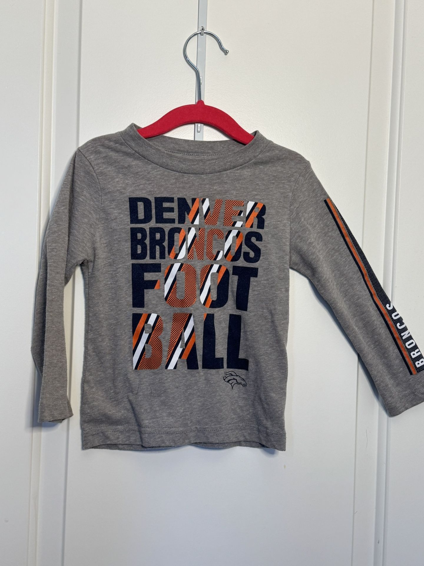 Toddler Grey NFL Denver Broncos Long sleeve Tshirt 3T