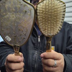Hair Brush And Mirror