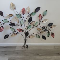 Metal Leaf Wall Painting