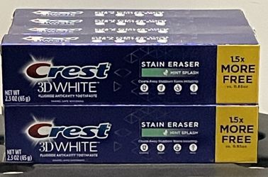 Crest 3D White Stain Eraser Toothpaste, 2.3oz (Pack of 8)