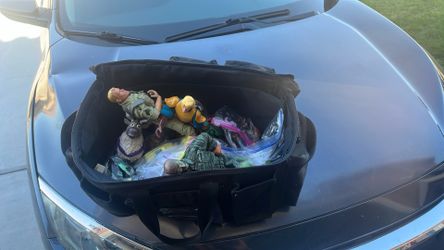 Bag Of Vintage And New Toys Mix