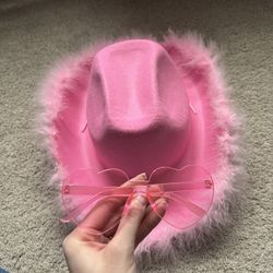 Pink cowboy Hat And Heart Sunglasses 