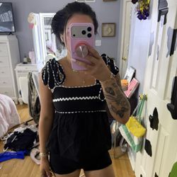 Black Babydoll Top 