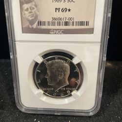1969 S Gem Proof Silver Kennedy Half Dollar Graded By NGC At PR69 S-10