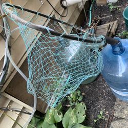 Trout or Fly fishing net 15 deep 15 long with and handle 21 long  5in handle 