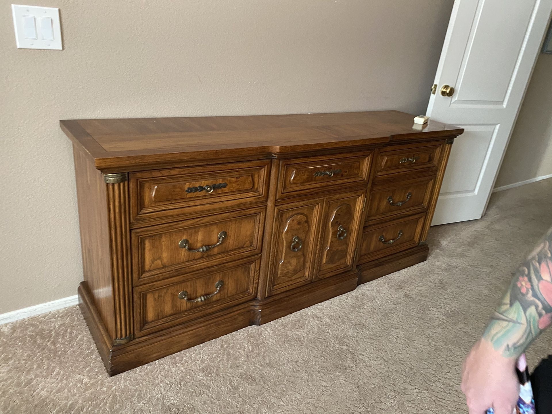 Large dresser with matching Mirror