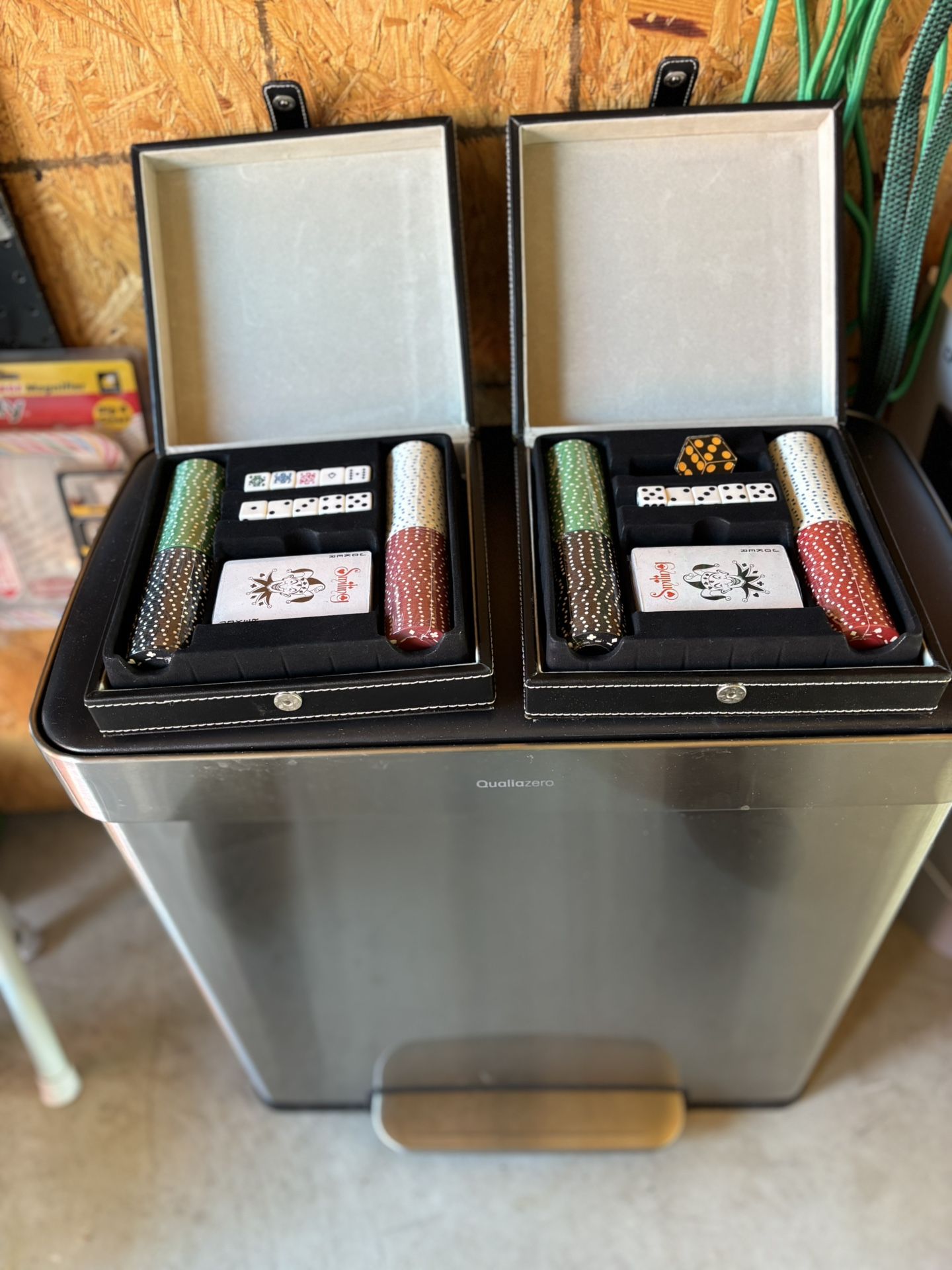 Two Sets of poker chips and cards n cases (No shipping)
