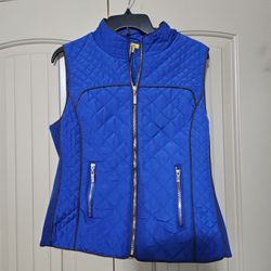 Women's Daisy Quilted Full Zipper Vest Jacket 