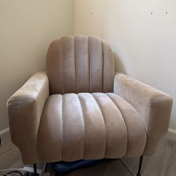 Armchair - CB2, Tan/Beige