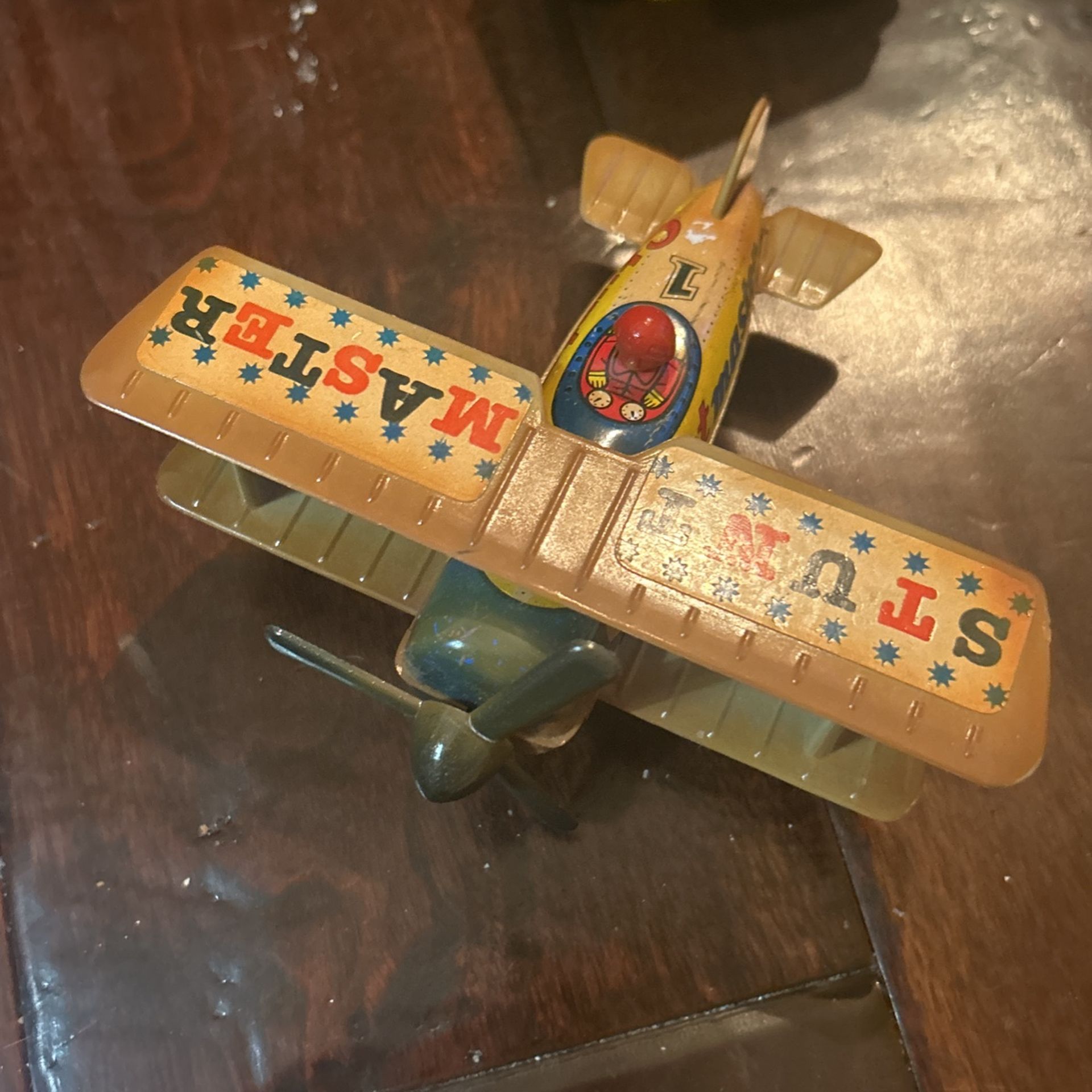 Wind Up Plane Vintage Strunt Master 