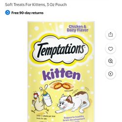 12 Packages Temptations KITTEN Chicken & Dairy Flavor