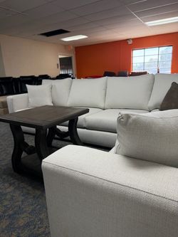 Light Gray Fabric Sectional Sofa