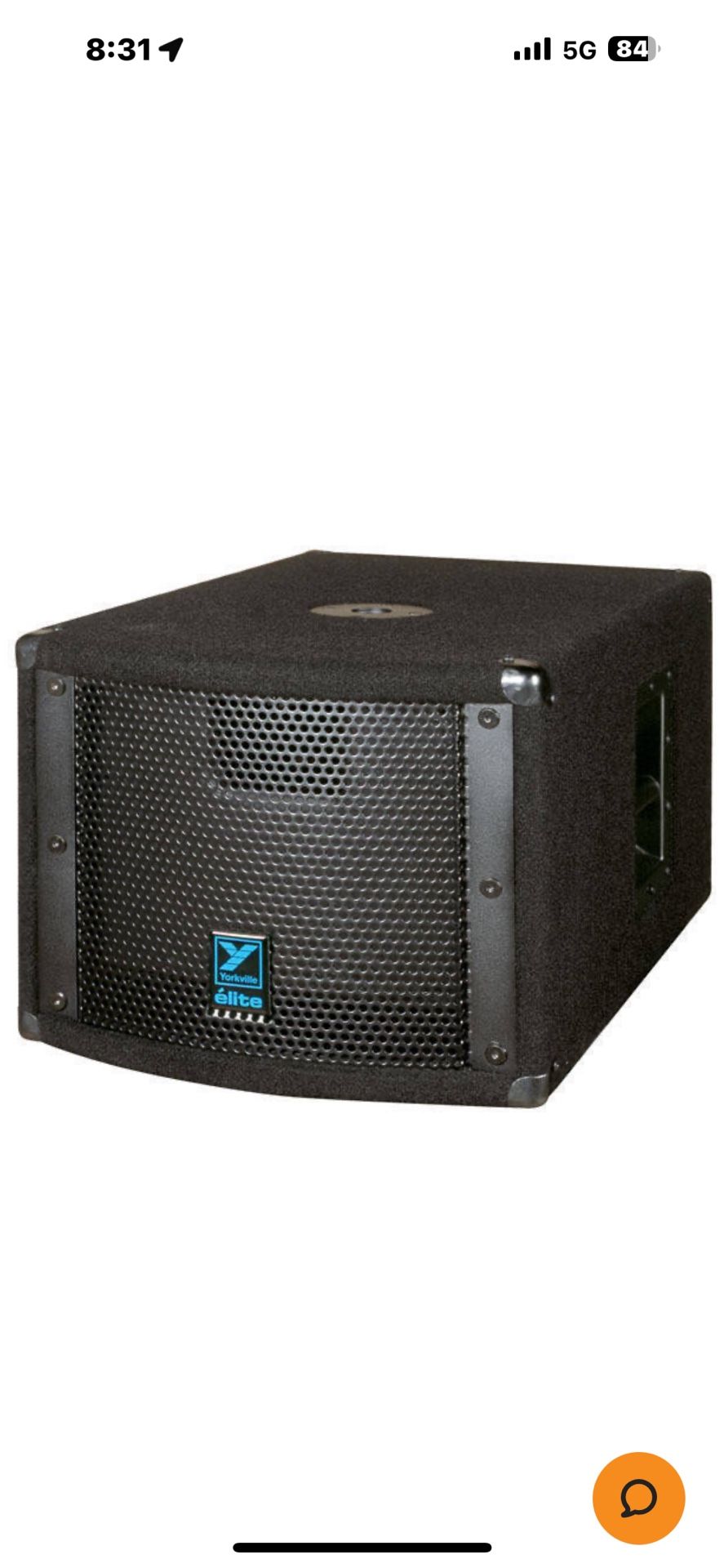 TWO/2POWERD Sub 10” Yorkville amplifier built-in LS200