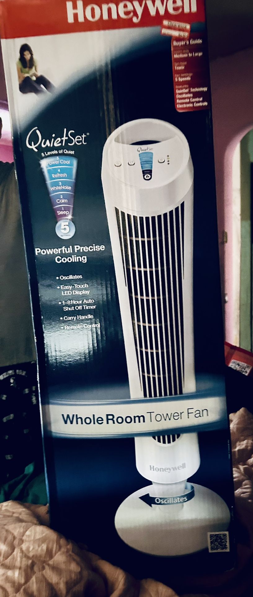 BRAND NEW Honeywell Oscillating Tower Fan. With Remote! Never Used!