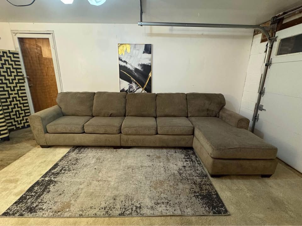 Beige 5-Seater Sectional Sofa