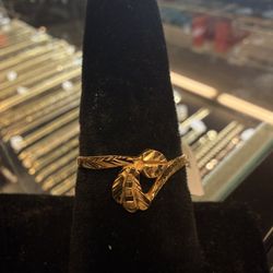 22KT Gold Feather Ring 42211-2