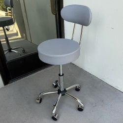 New In Box Salon Stool With Back Rest For Nail Spa Massage Parlor Dental Medical Chair Swivel