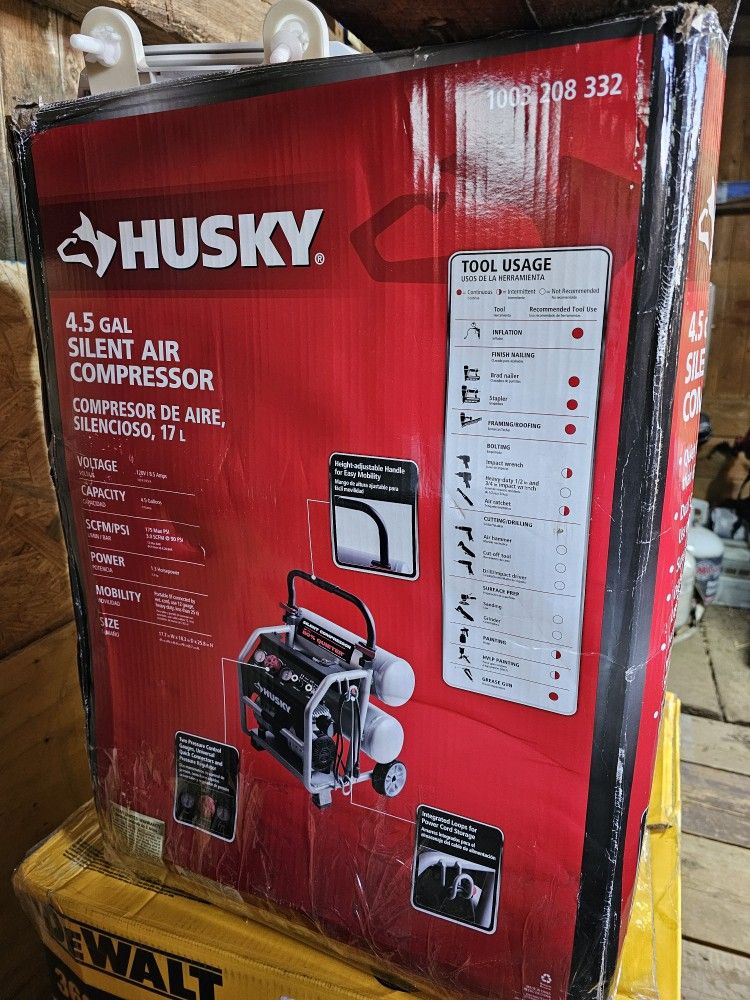 Husky 4.5 Gallon Silent Air Compressor