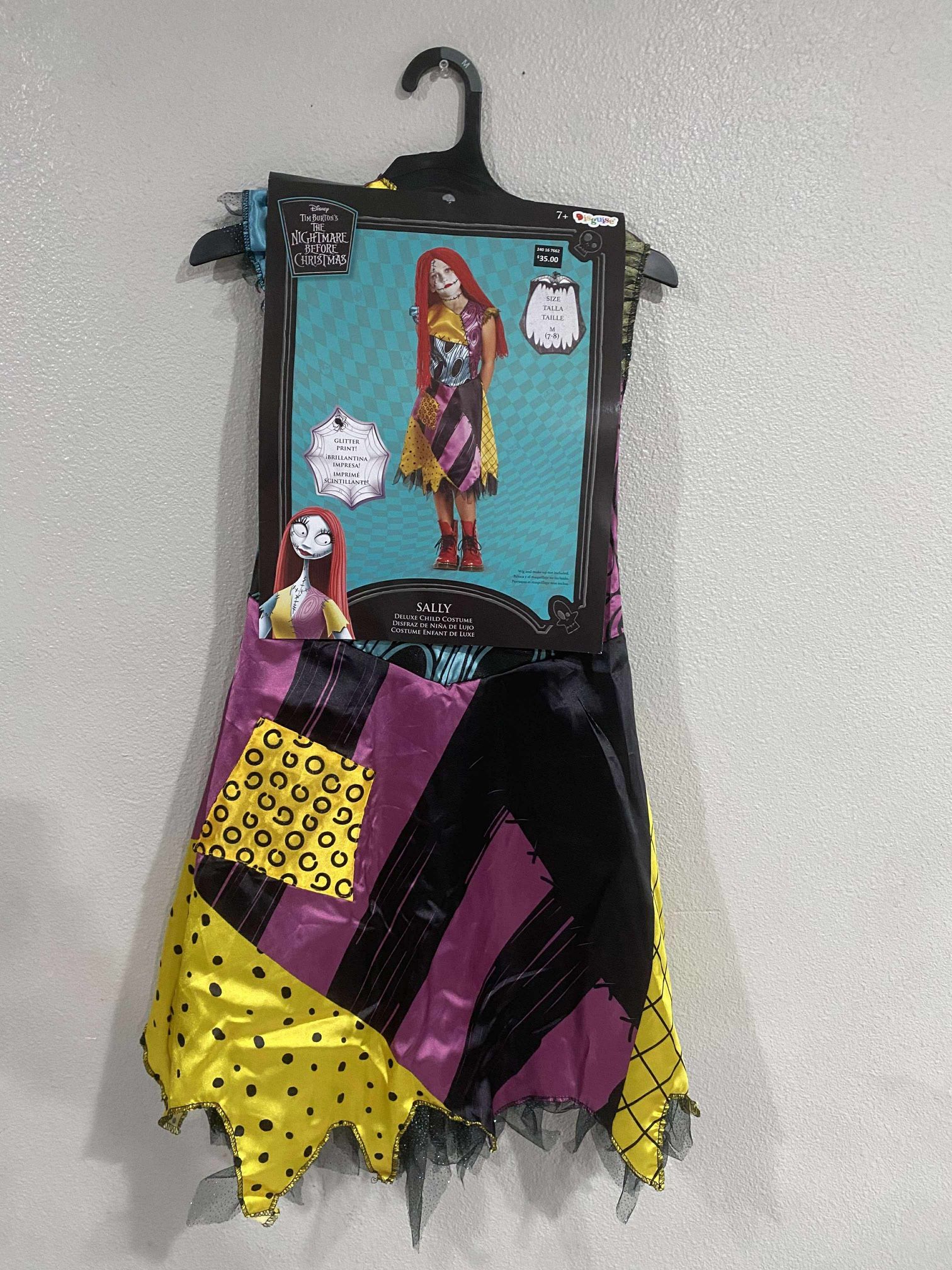 The Nightmare Before Christmas Sally Kids Halloween Costume Size M 7-8