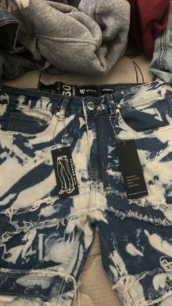Stacked jeans worn once