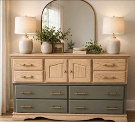Solid wood dresser
