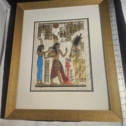 Egyptian Hand-painted Papyrus Art Osiris