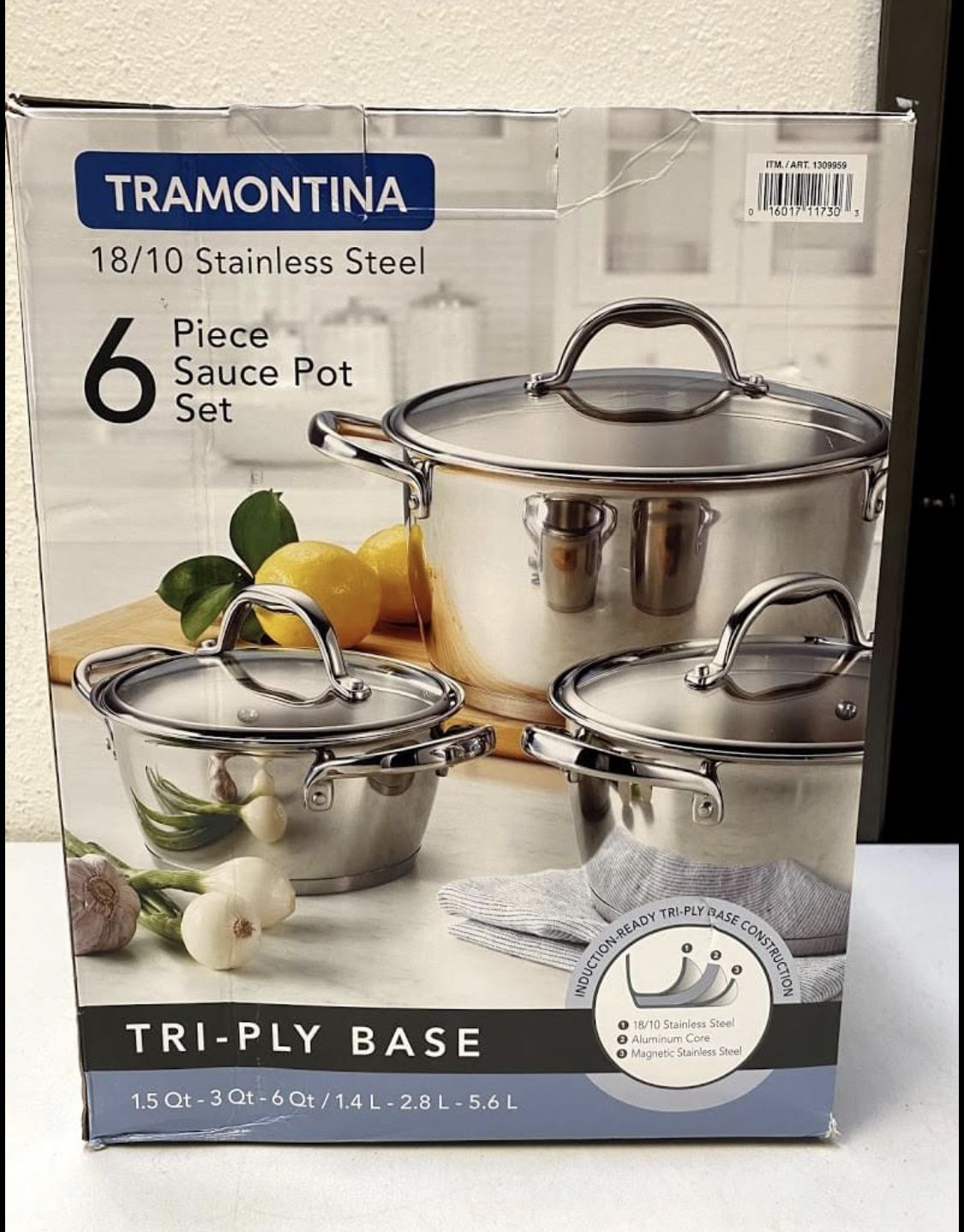 Tramontina 6 piece Stackable Sauce Pot Set