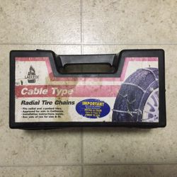 Tire Chains Cable Type  $10.00  Cash Only