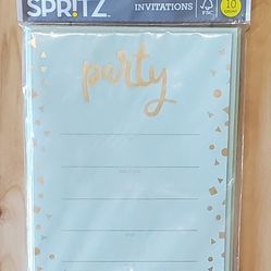 NEW 'Party' Invitations with Envelopes (qty. 10)