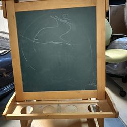 3 In 1 Wooden Easel - Chalkboard, Whiteboard