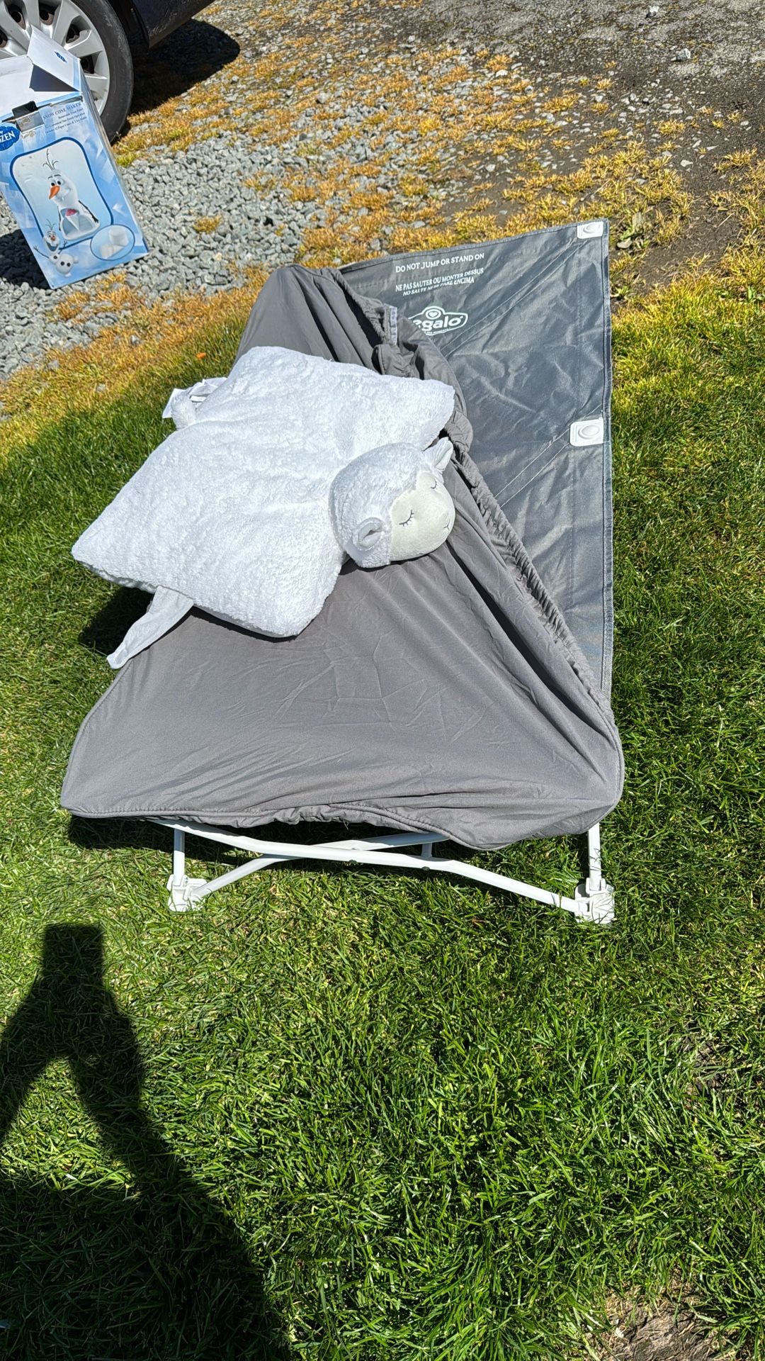 Kids Folding Camping Bed With Pillow And Cover Sheet