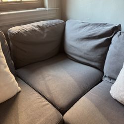 3-piece Sectional Grey Sofa 