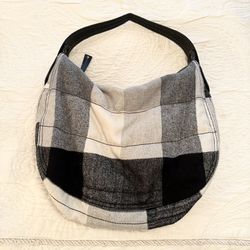 Gap Wool Blend Plaid Shoulder Bag