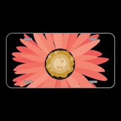 License Plate Novelty Car Front Flower Icon Symbol Nature Plant